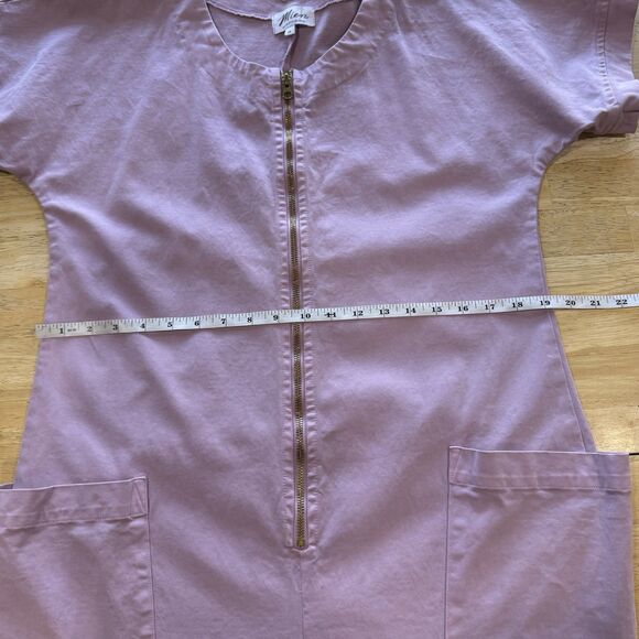 MIEN Studios California Together Zipper Pant Jumpsuit Lavender Purple Medium EUC - Picture 8 of 14